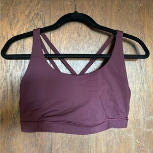 Lululemon Energy Bra - Maroon/Burgundy. Size 12
